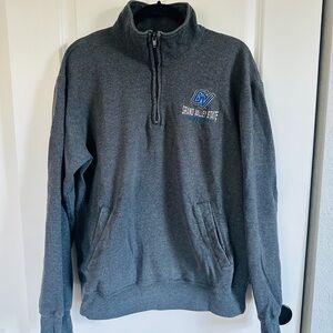 GVSU Gray Quarter-Zip Sweater